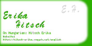 erika hitsch business card